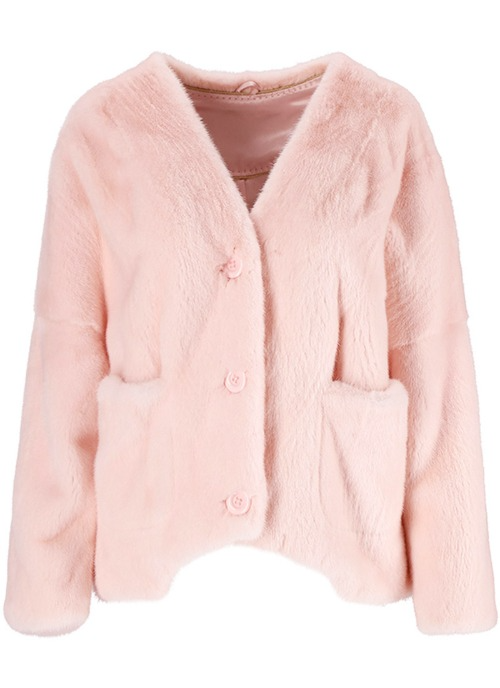 Vivid mink coat [Baby pink]