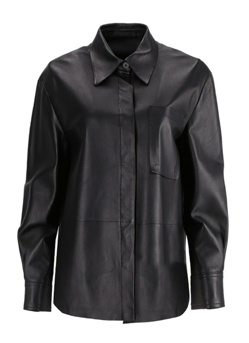 Leather shirt [Black]