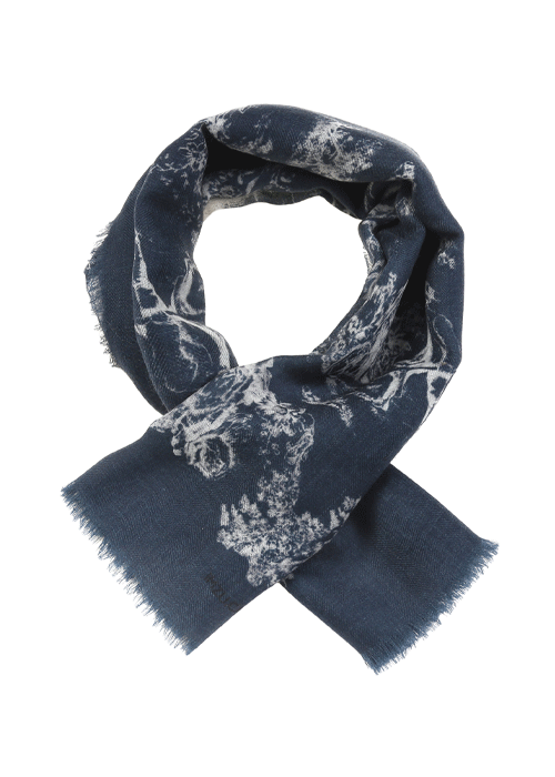 Cashmere scarf [Navy]