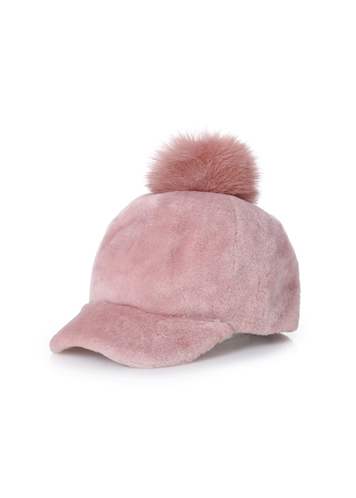 Lamb pompom hat [Pink]