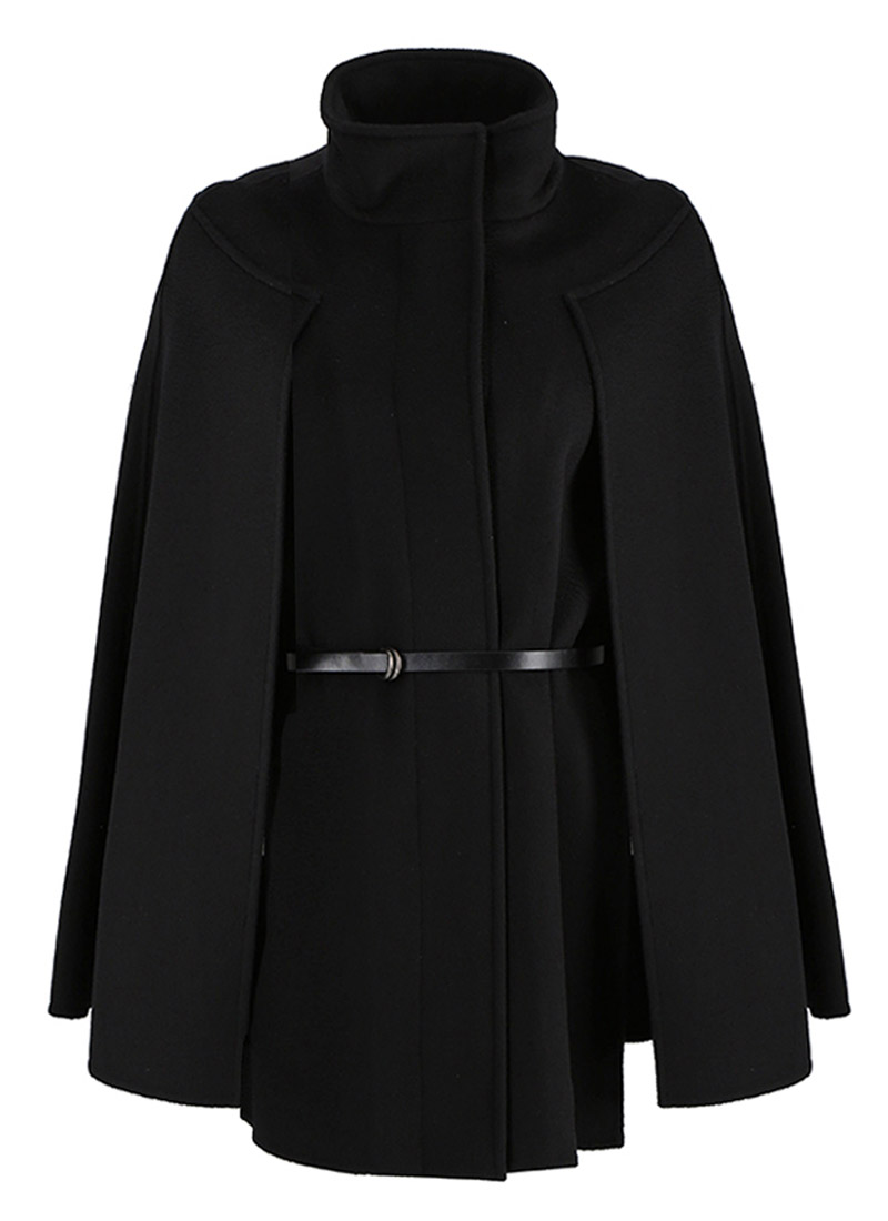 Cashmere cape [Black]