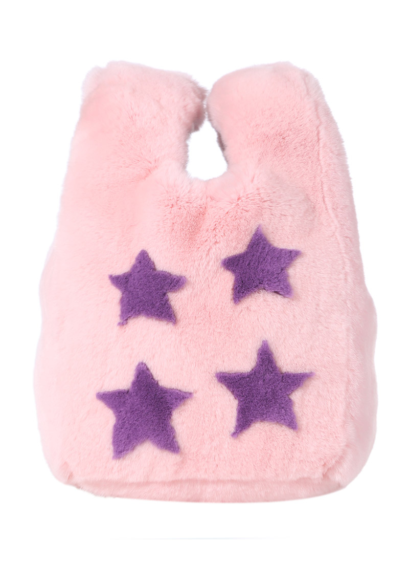 Fur star bag [Baby pink]