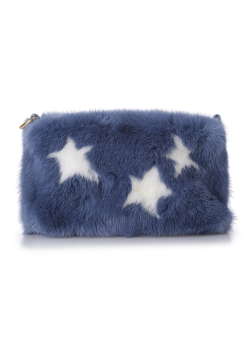 Mink mini bag - Star [Smoky blue]