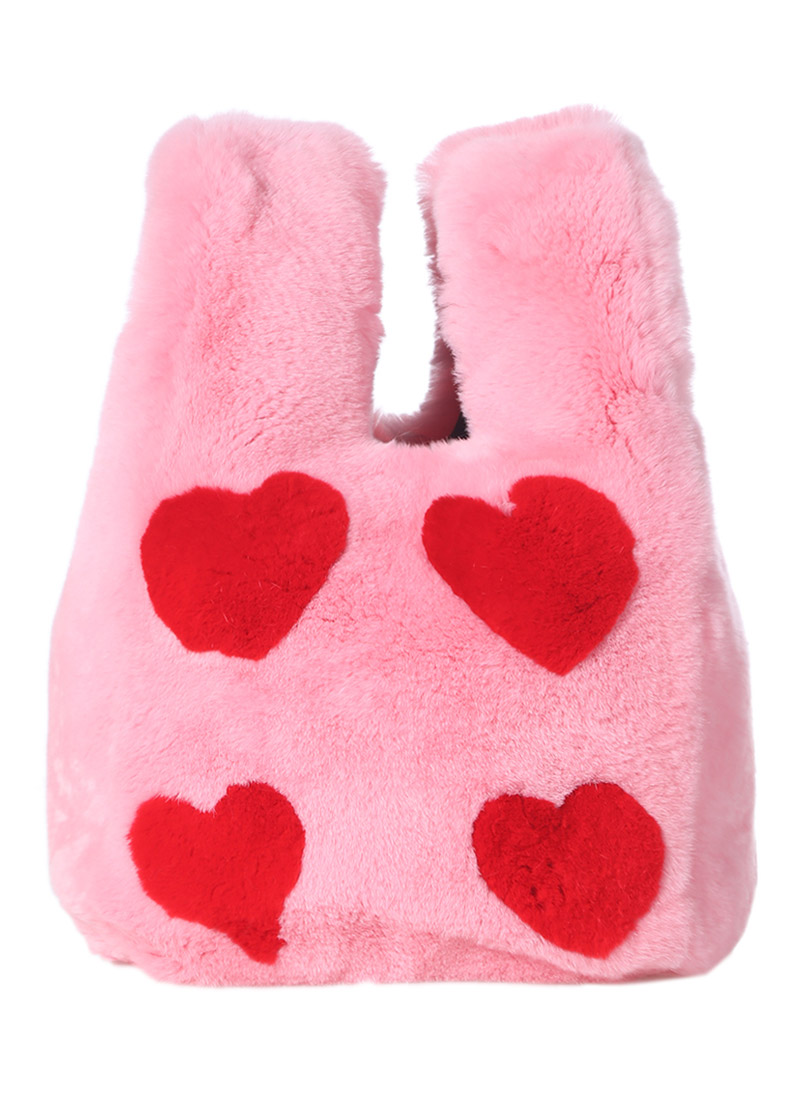 Fur heart bag [Pink]