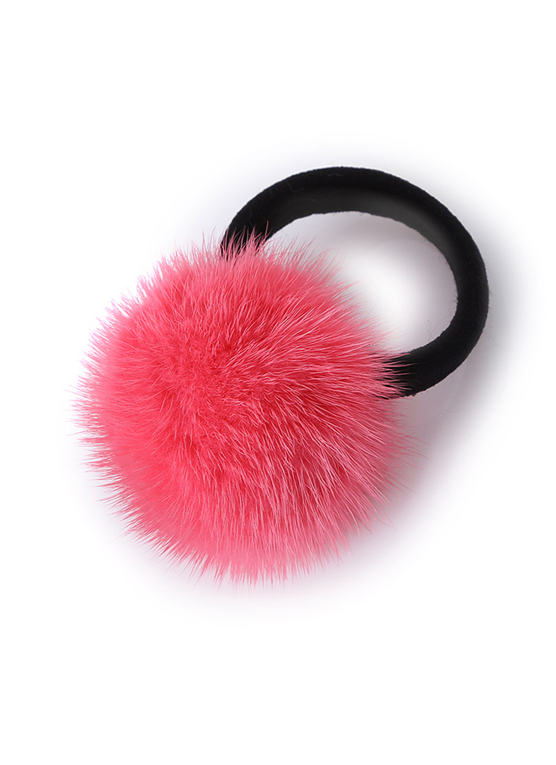 Mink hairband [Coral pink]