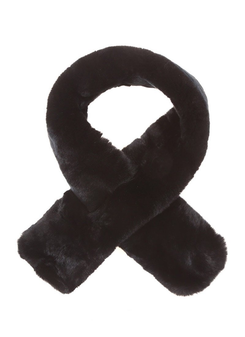 Fur scarf [Black]