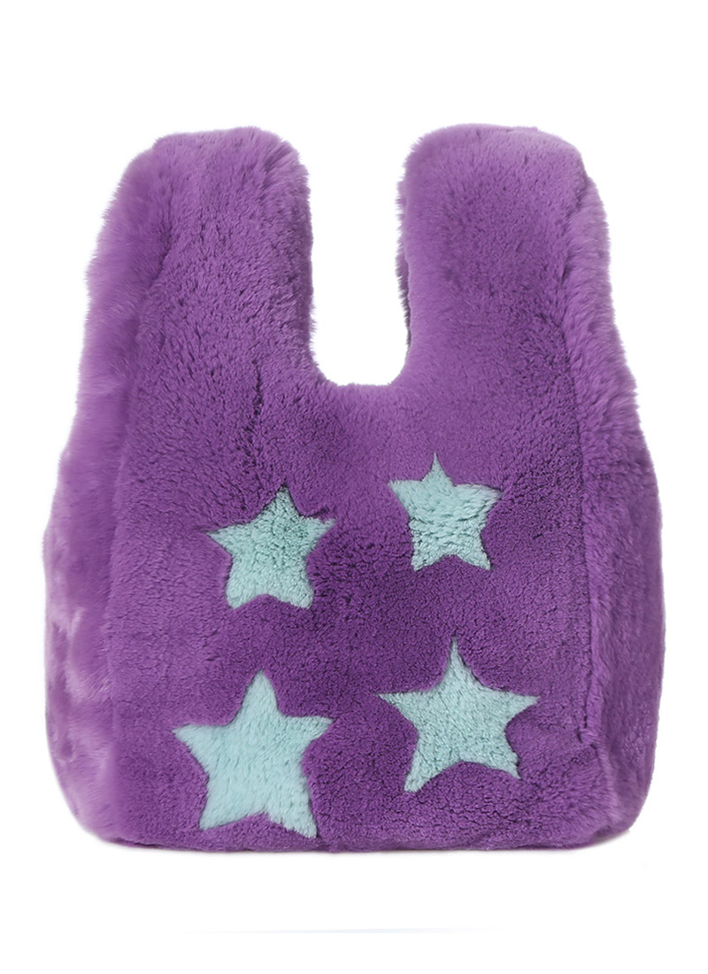 Fur star bag [Purple]