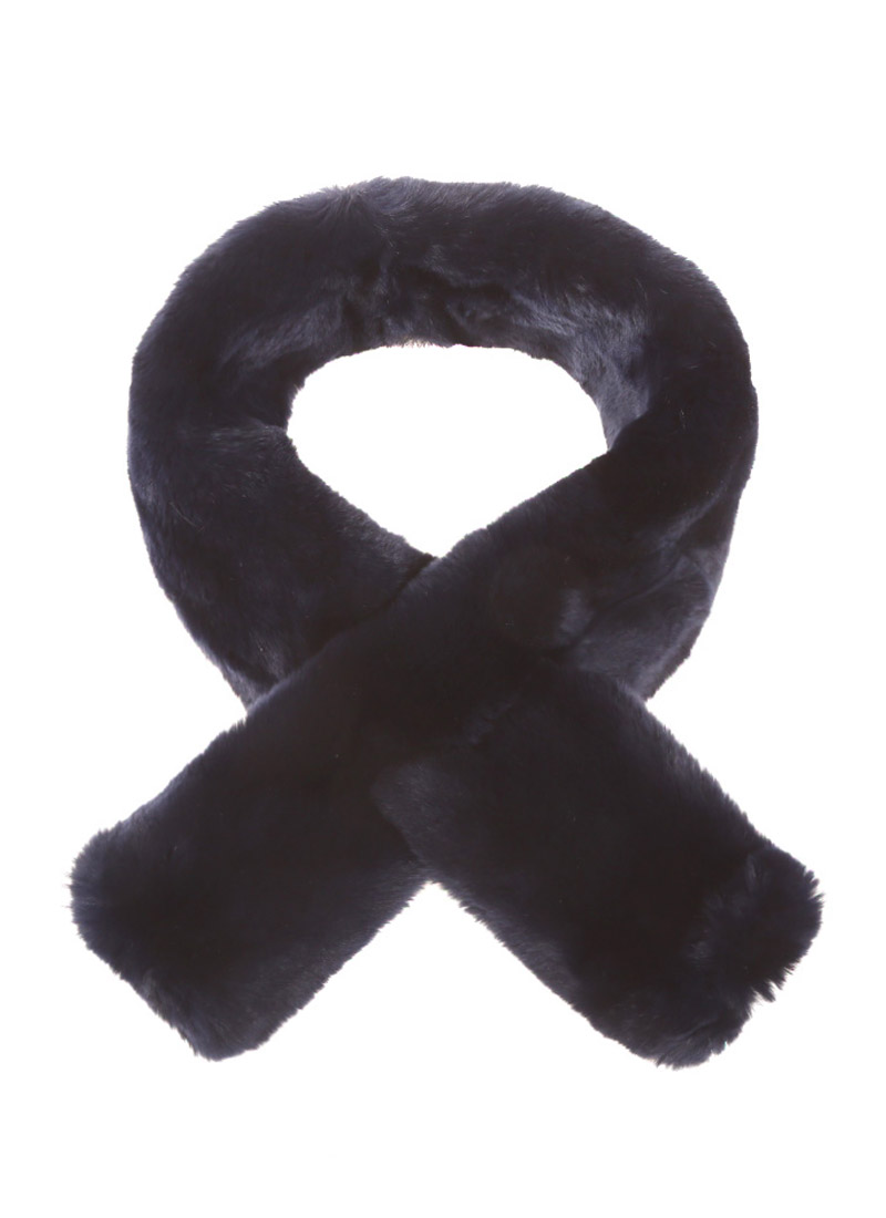 Fur scarf [Navy]