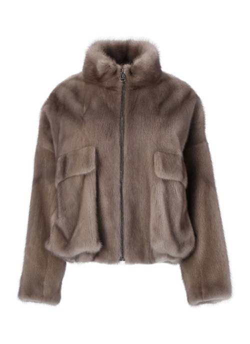 Mink army coat [Grey]