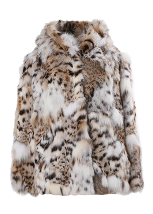 Wild lynx hood coat