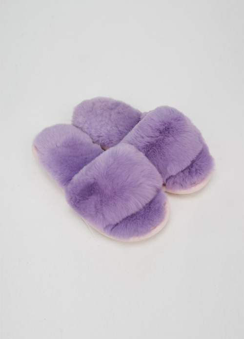 Kids Fur slipper [Baby purple]