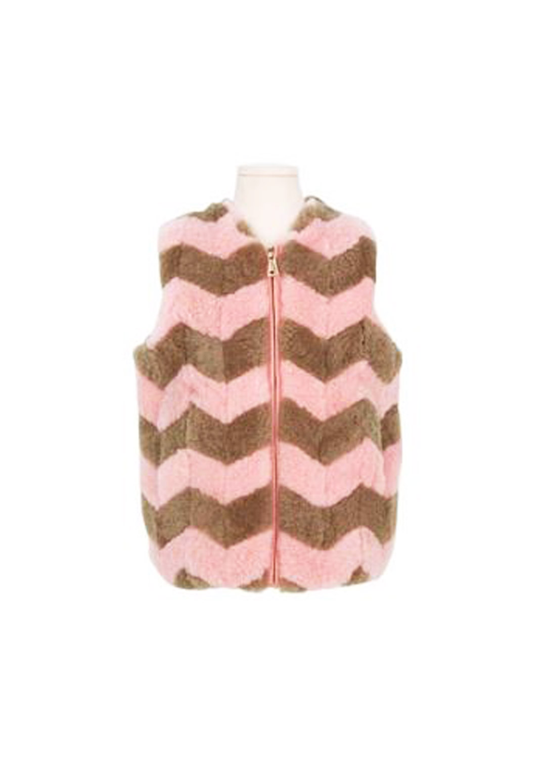 Zigzag lamb vest [Pink] [2/8~2/12 open] 정상가: 550,000 할인가: 98,000