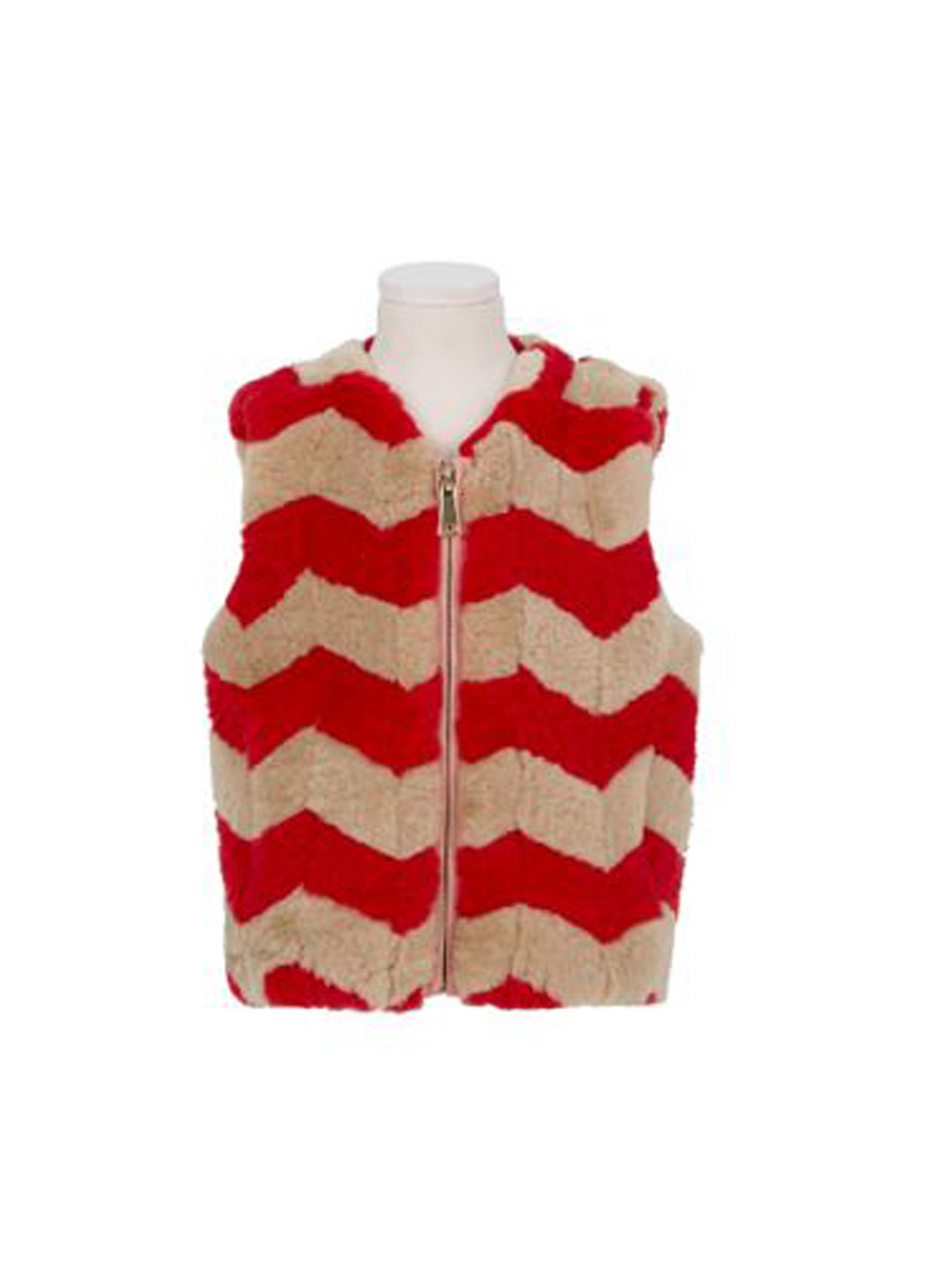Zigzag lamb vest [Red] [2/8~2/12 open] 정상가: 550,000 할인가: 98,000