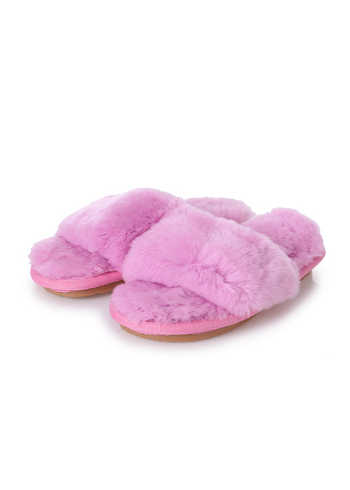 Fur slipper [N.Baby purple]