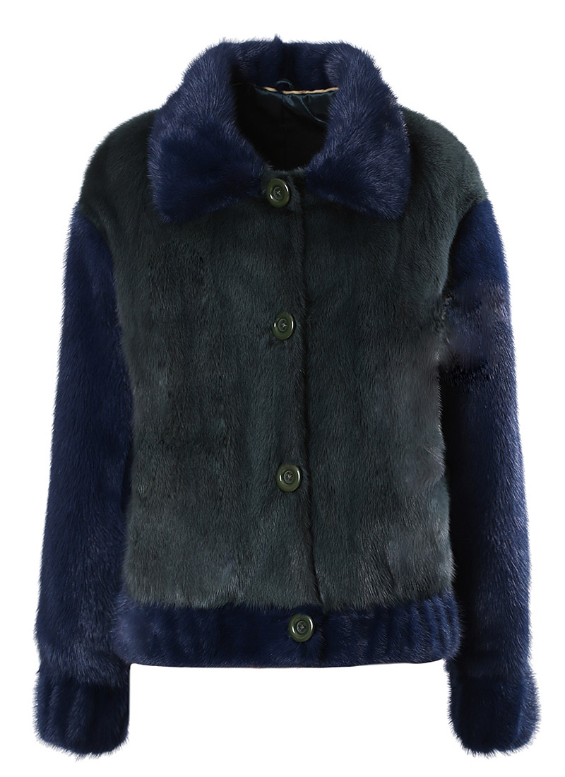 Jack mink coat [Ash green]