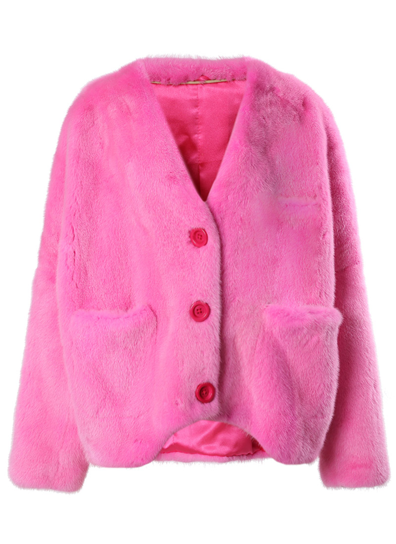 Vivid mink coat [Hot pink]