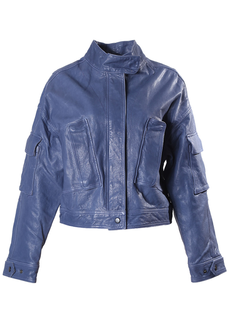 Sis leather jacket [Navy]