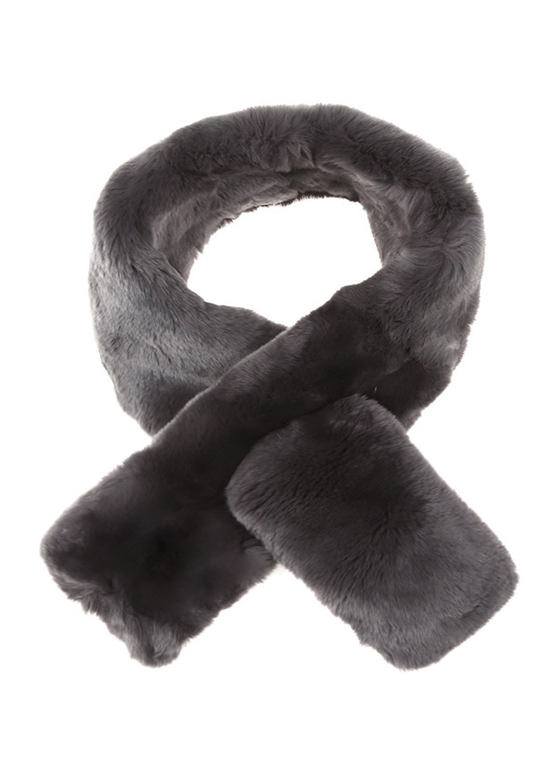 Fur scarf [Charcoal]