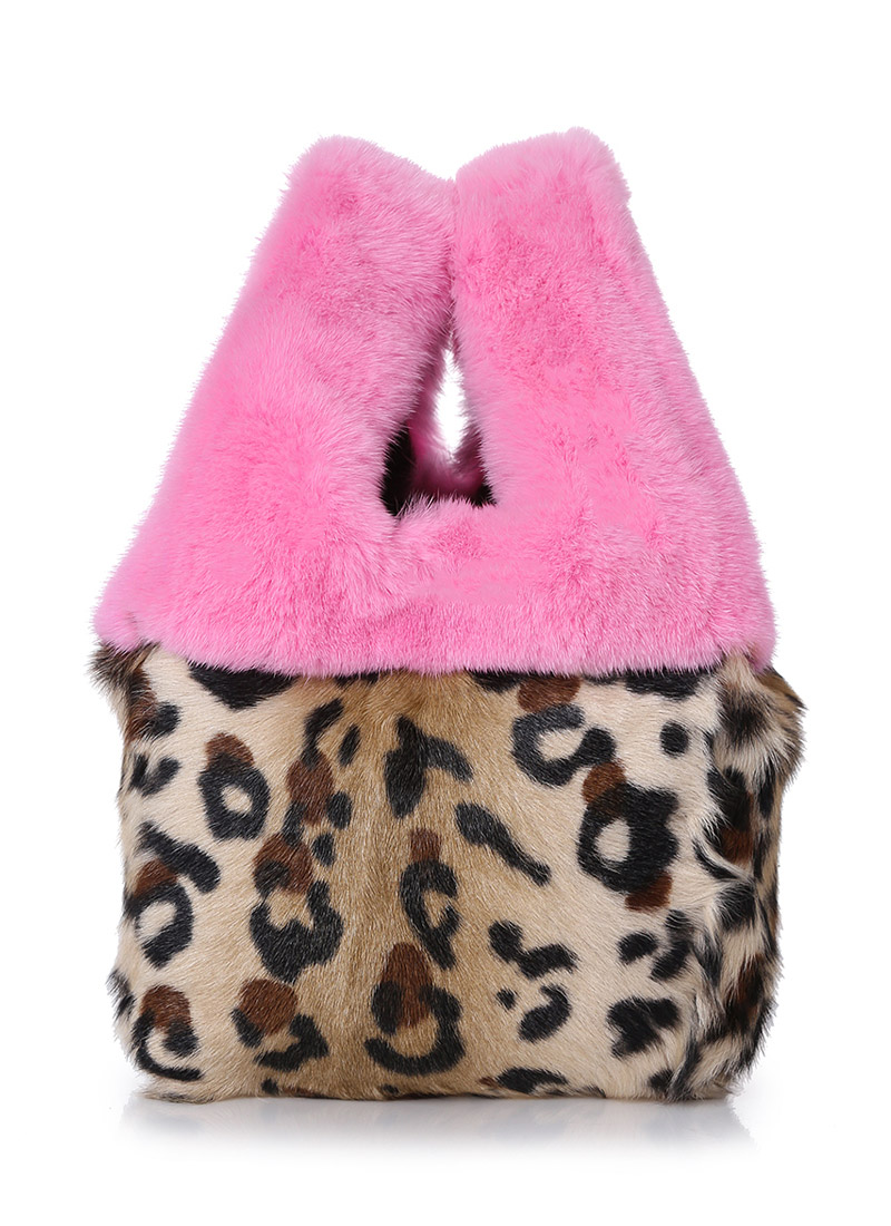 Mink leopard bag [Pink]