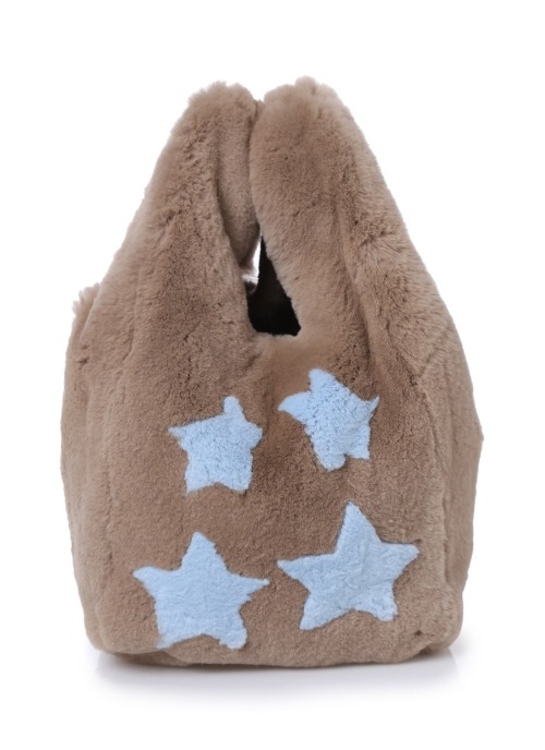 Fur star bag [Brown]