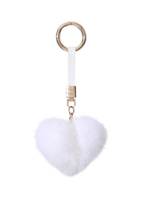 Mink cutie key ring [White]