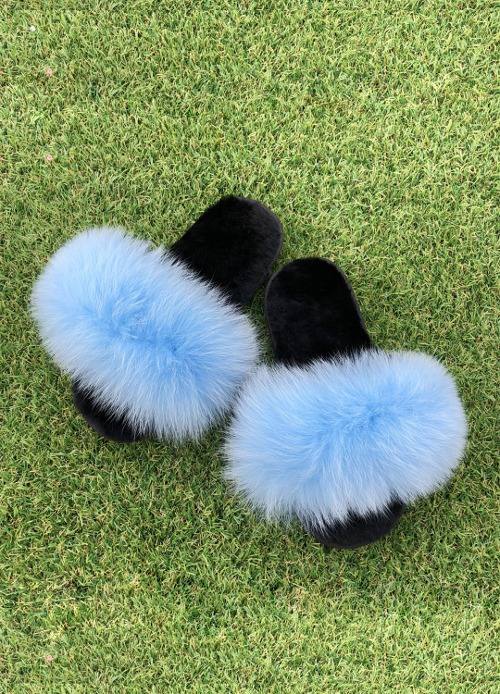 Fox slipper [Baby blue]
