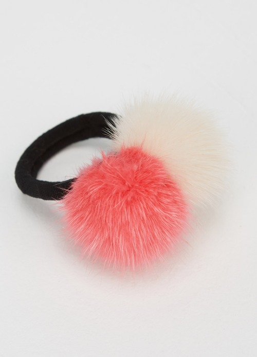 Cutie mink hairband [Pink &amp; Baby pink]