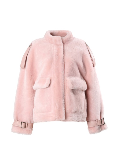 Lovely lamb coat [Baby pink]