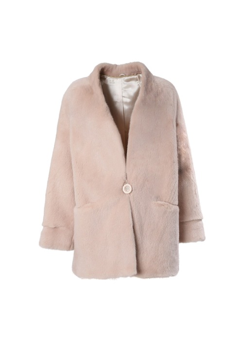 Dandy mink coat [Smoky pink]