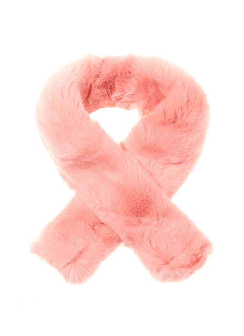 Mini fur scarf [Indi pink]