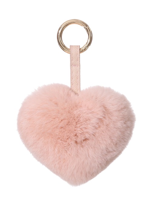 Rex heart key ring [Pink beige]